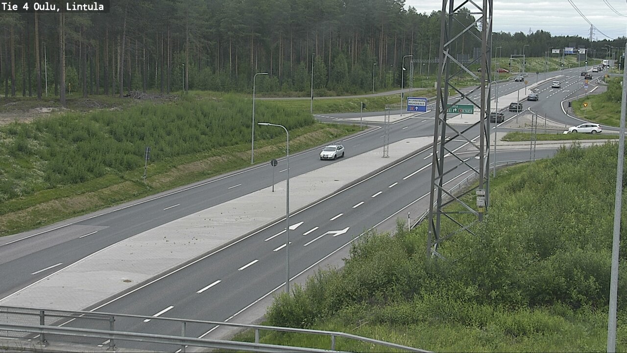 Weather Camera Image Väg 4 Uleåborg, Lintula, Oulu, Pohjois-Pohjanmaa