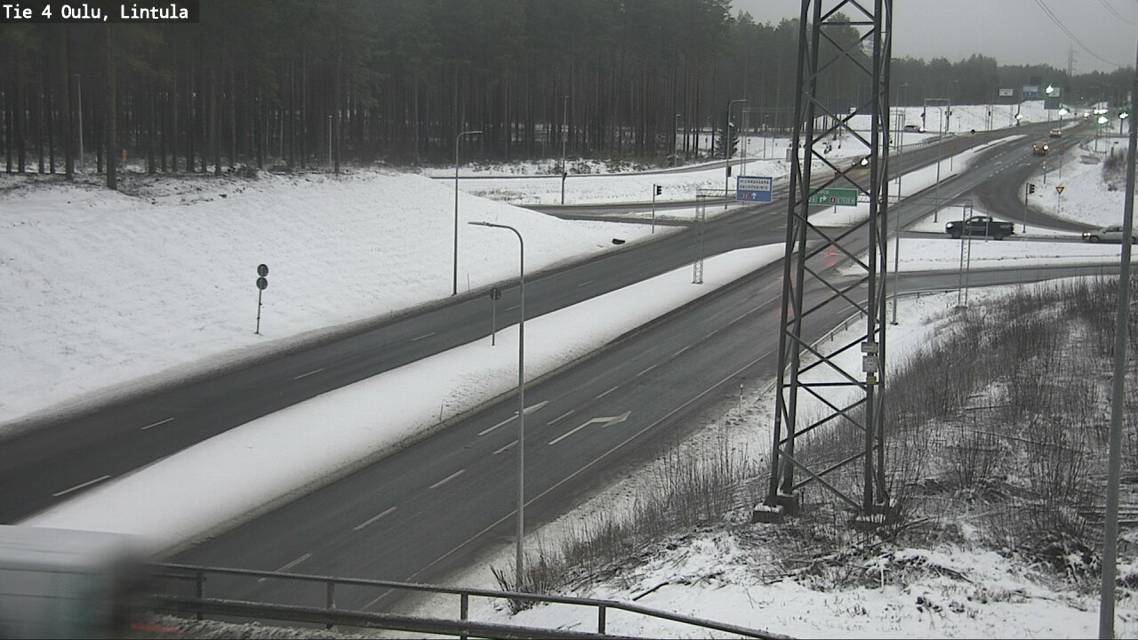 Weather Camera Image Väg 4 Uleåborg, Lintula, Oulu, Pohjois-Pohjanmaa