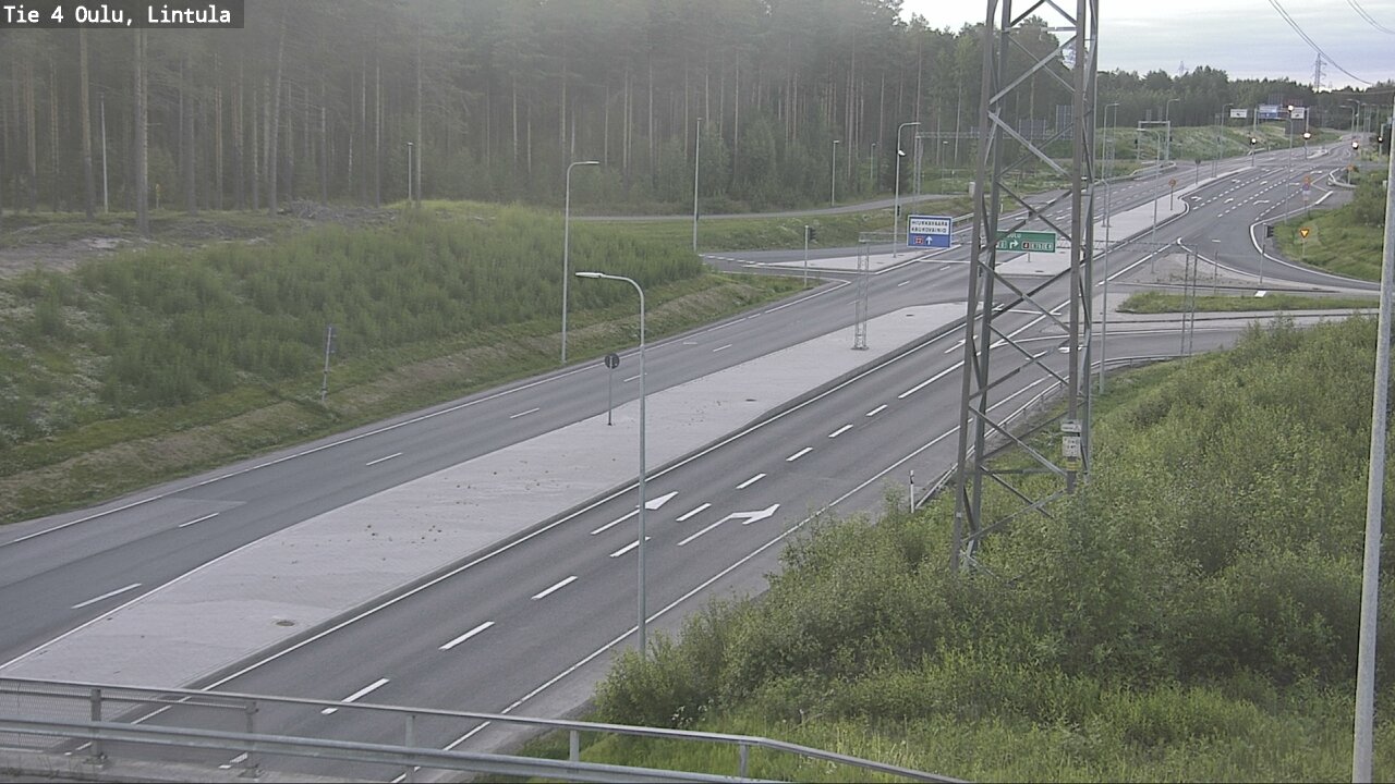 Weather Camera Image Väg 4 Uleåborg, Lintula, Oulu, Pohjois-Pohjanmaa