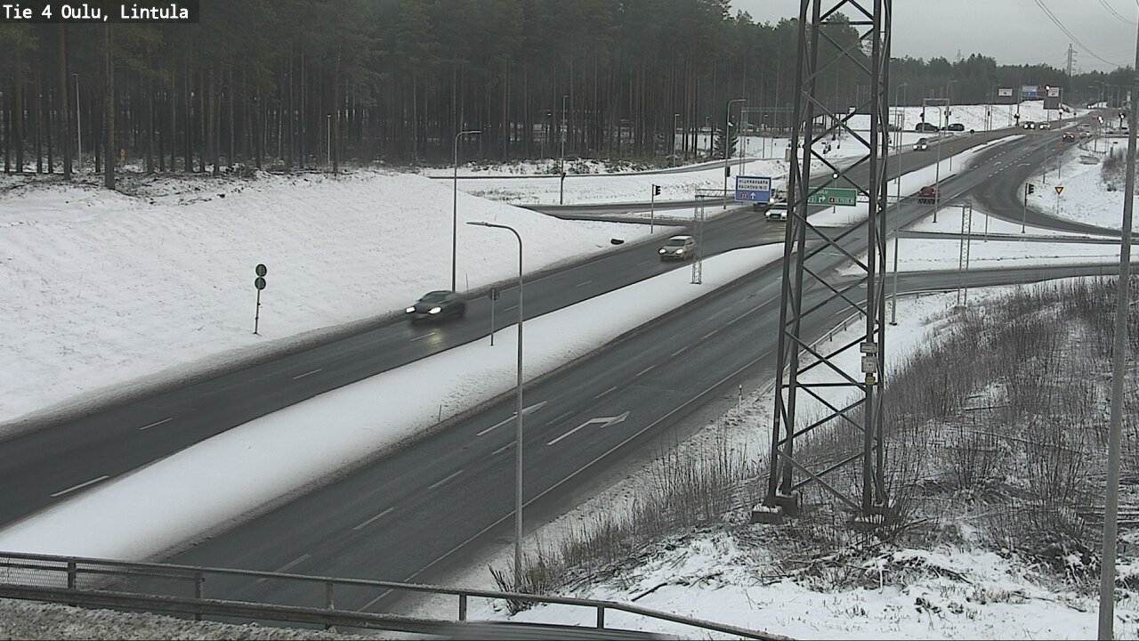 Weather Camera Image Väg 4 Uleåborg, Lintula, Oulu, Pohjois-Pohjanmaa