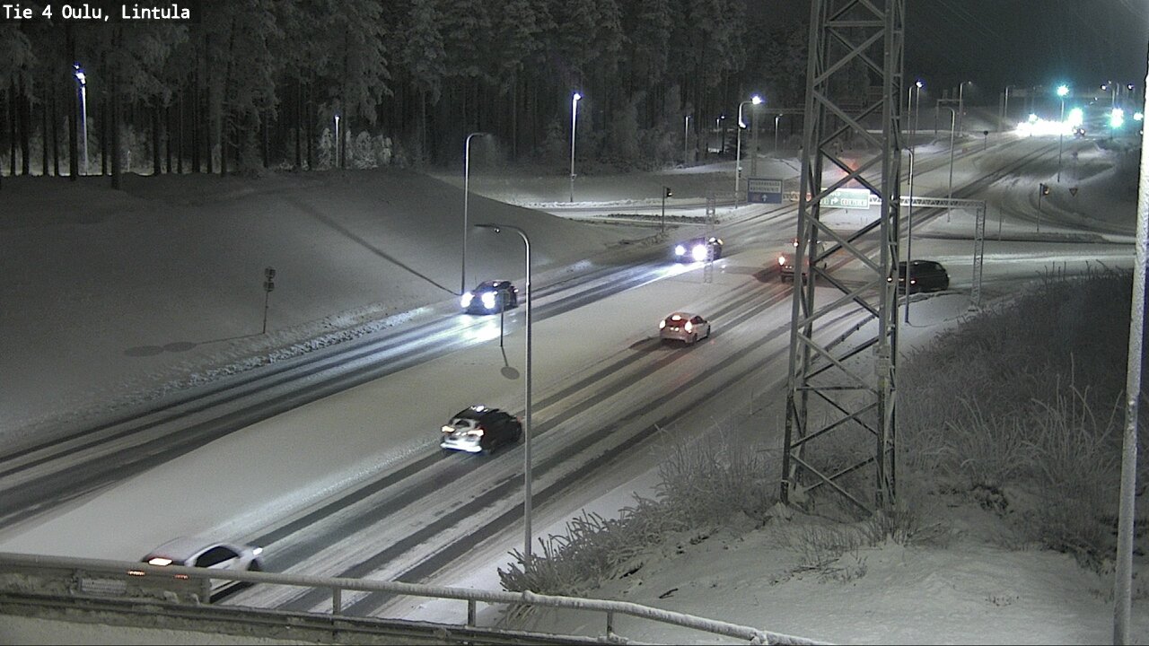 Weather Camera Image Väg 4 Uleåborg, Lintula, Oulu, Pohjois-Pohjanmaa