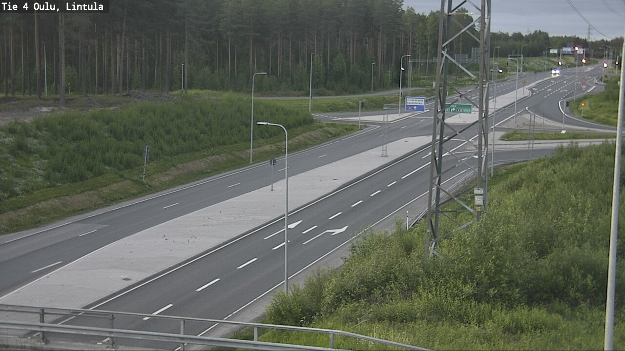 Weather Camera Image Väg 4 Uleåborg, Lintula, Oulu, Pohjois-Pohjanmaa