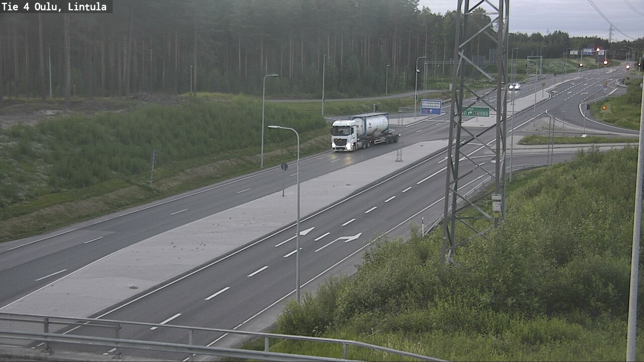 Weather Camera Image Väg 4 Uleåborg, Lintula, Oulu, Pohjois-Pohjanmaa