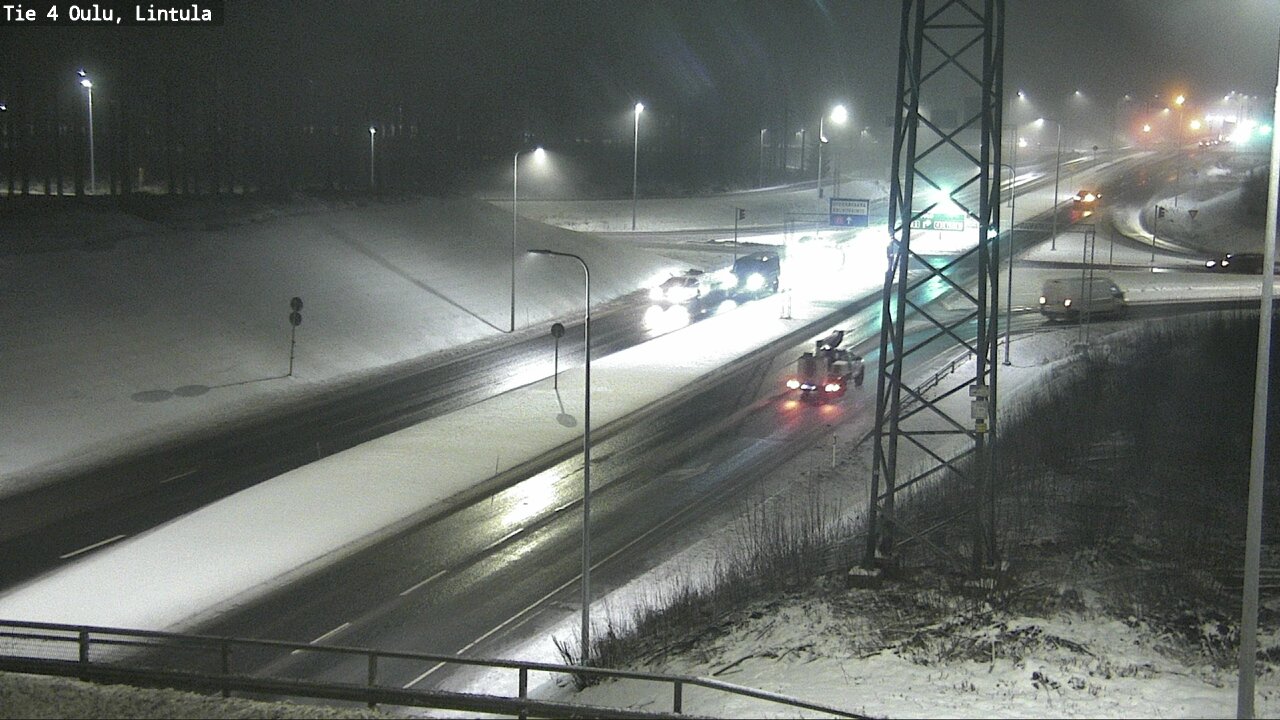 Weather Camera Image Väg 4 Uleåborg, Lintula, Oulu, Pohjois-Pohjanmaa