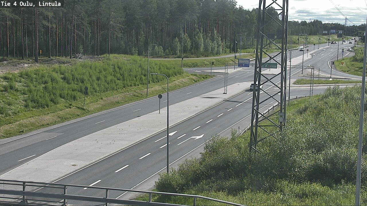 Weather Camera Image Väg 4 Uleåborg, Lintula, Oulu, Pohjois-Pohjanmaa