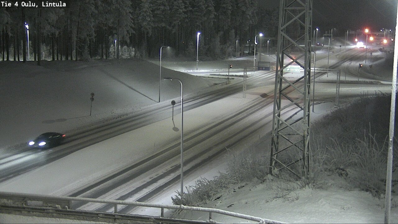 Weather Camera Image Väg 4 Uleåborg, Lintula, Oulu, Pohjois-Pohjanmaa