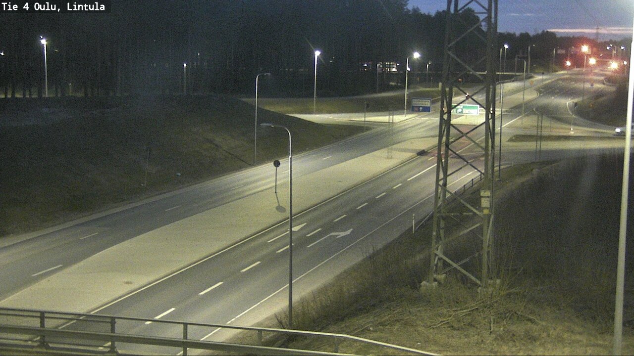 Weather Camera Image Road 4 Oulu, Lintula, Oulu, Pohjois-Pohjanmaa