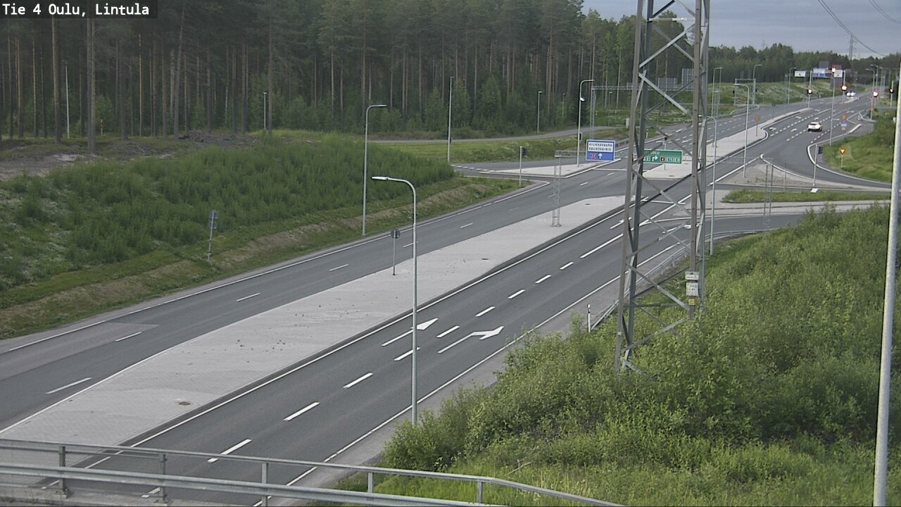 Weather Camera Image Väg 4 Uleåborg, Lintula, Oulu, Pohjois-Pohjanmaa
