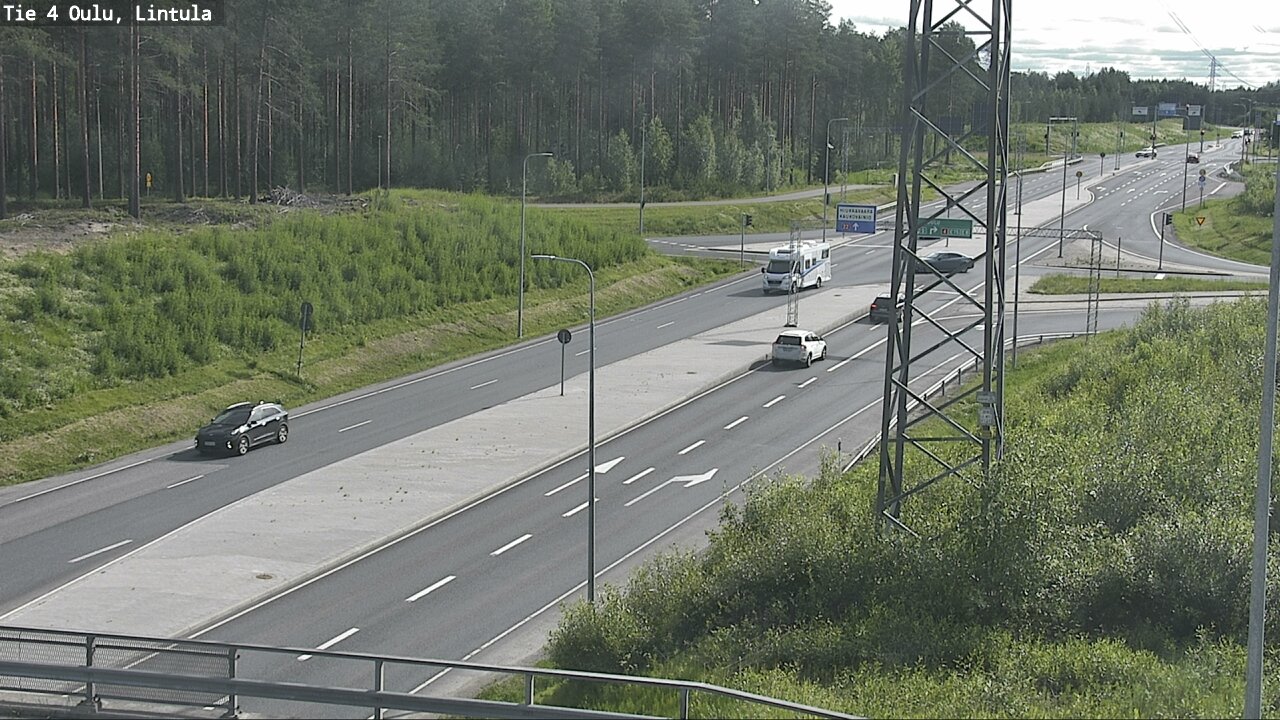 Weather Camera Image Väg 4 Uleåborg, Lintula, Oulu, Pohjois-Pohjanmaa