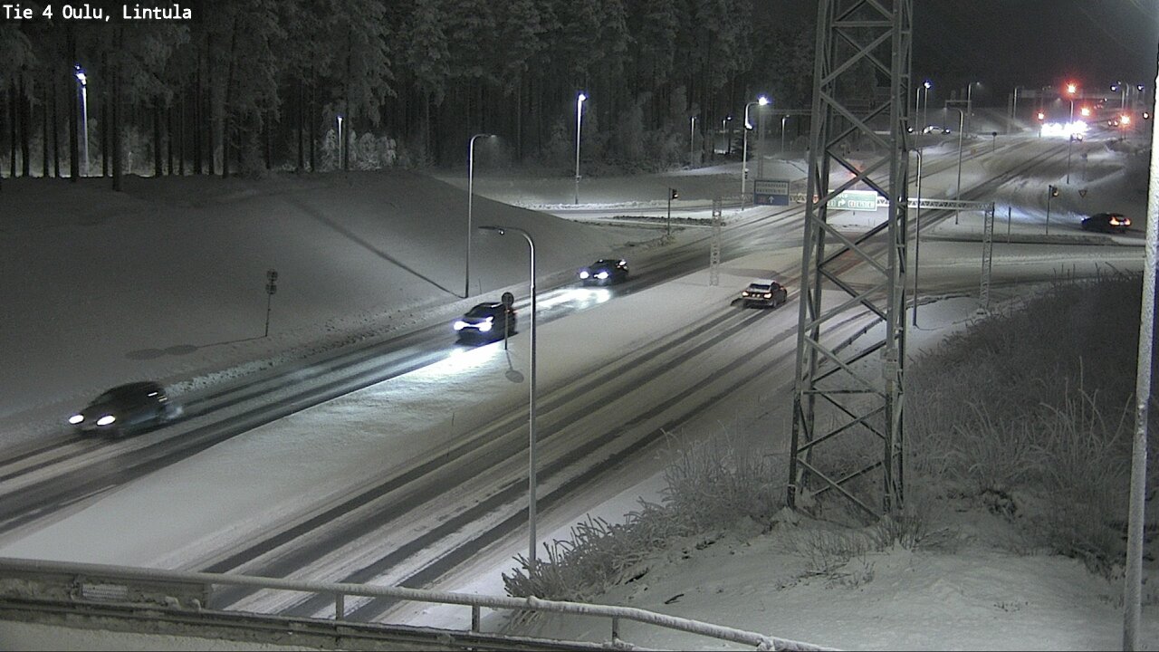 Weather Camera Image Väg 4 Uleåborg, Lintula, Oulu, Pohjois-Pohjanmaa