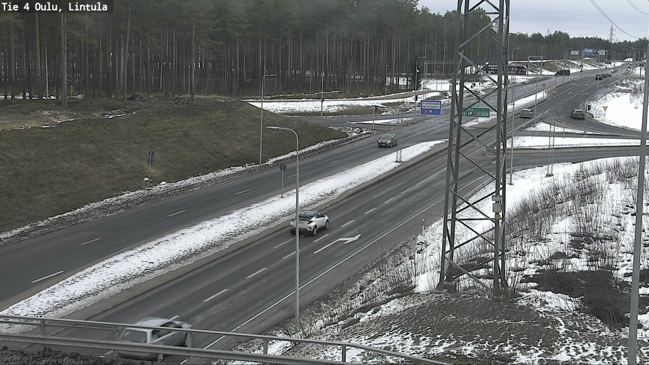 Weather Camera Image Road 4 Oulu, Lintula, Oulu, Pohjois-Pohjanmaa