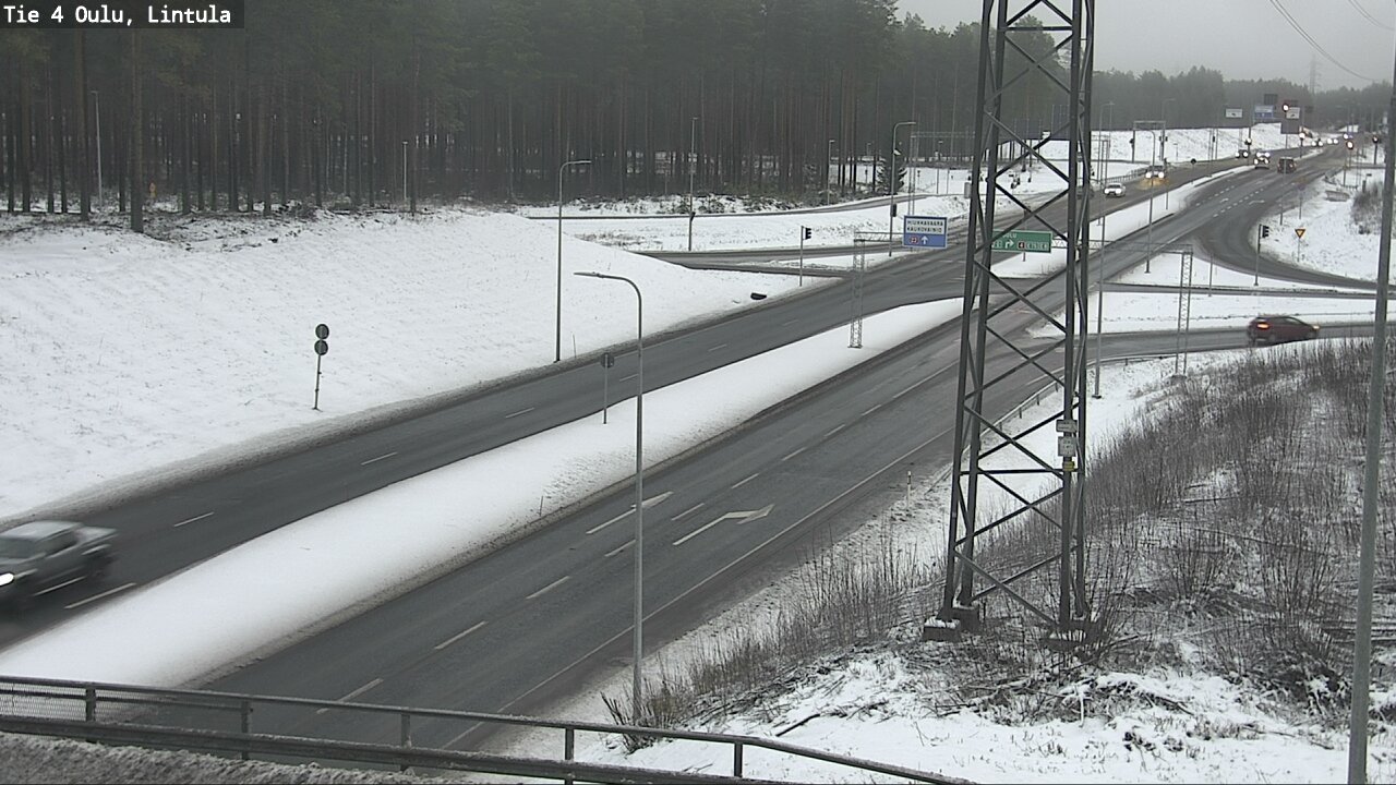 Weather Camera Image Väg 4 Uleåborg, Lintula, Oulu, Pohjois-Pohjanmaa