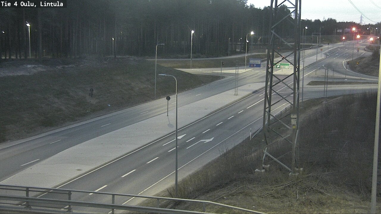 Weather Camera Image Road 4 Oulu, Lintula, Oulu, Pohjois-Pohjanmaa