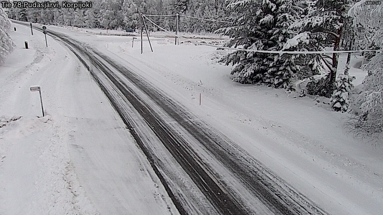 Kelikamerat Kuva Tie 78 Pudasjärvi, Korpijo, Pudasjärvi, Pohjois-Pohjanmaa