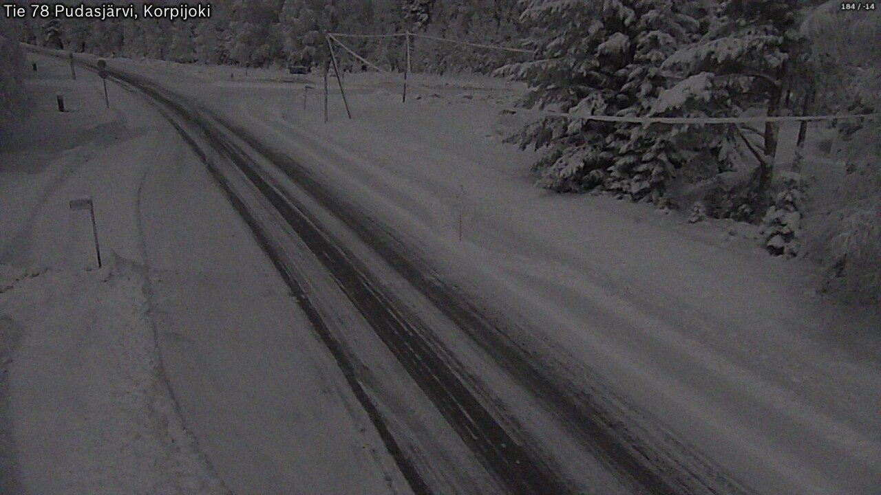 Kelikamerat Kuva Tie 78 Pudasjärvi, Korpijo, Pudasjärvi, Pohjois-Pohjanmaa