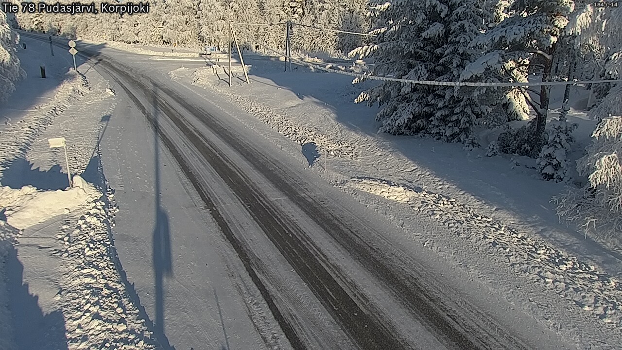 Weather Camera Image Road 78 Pudasjärvi, Korpijoki, Pudasjärvi, Pohjois-Pohjanmaa