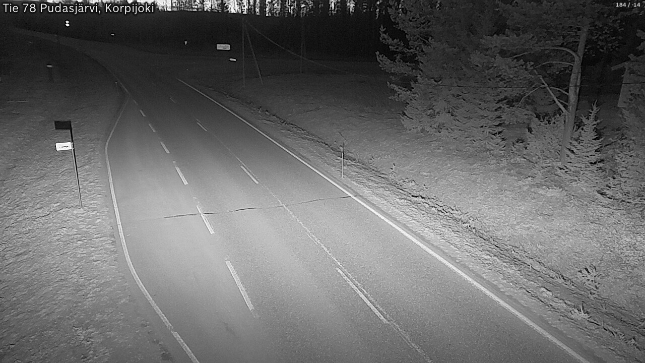Kelikamerat Kuva Tie 78 Pudasjärvi, Korpijo, Pudasjärvi, Pohjois-Pohjanmaa