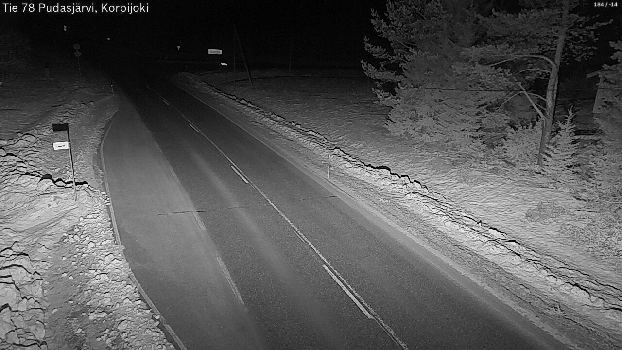 Kelikamerat Kuva Tie 78 Pudasjärvi, Korpijo, Pudasjärvi, Pohjois-Pohjanmaa