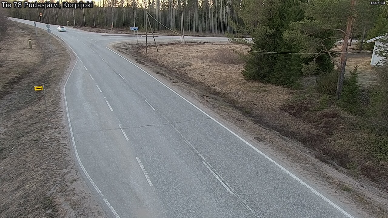 Kelikamerat Kuva Tie 78 Pudasjärvi, Korpijo, Pudasjärvi, Pohjois-Pohjanmaa