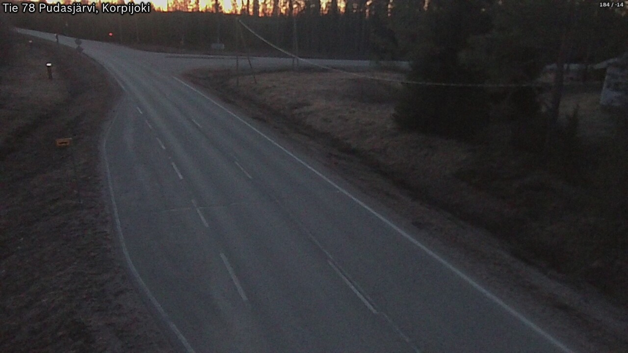 Kelikamerat Kuva Tie 78 Pudasjärvi, Korpijo, Pudasjärvi, Pohjois-Pohjanmaa