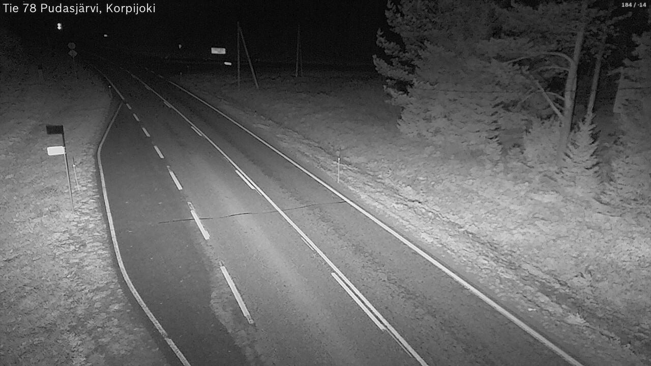 Kelikamerat Kuva Tie 78 Pudasjärvi, Korpijo, Pudasjärvi, Pohjois-Pohjanmaa