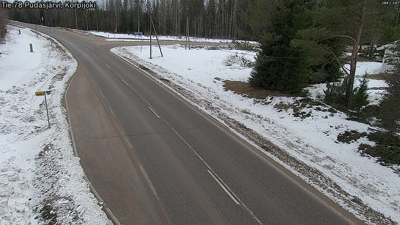 Kelikamerat Kuva Tie 78 Pudasjärvi, Korpijo, Pudasjärvi, Pohjois-Pohjanmaa