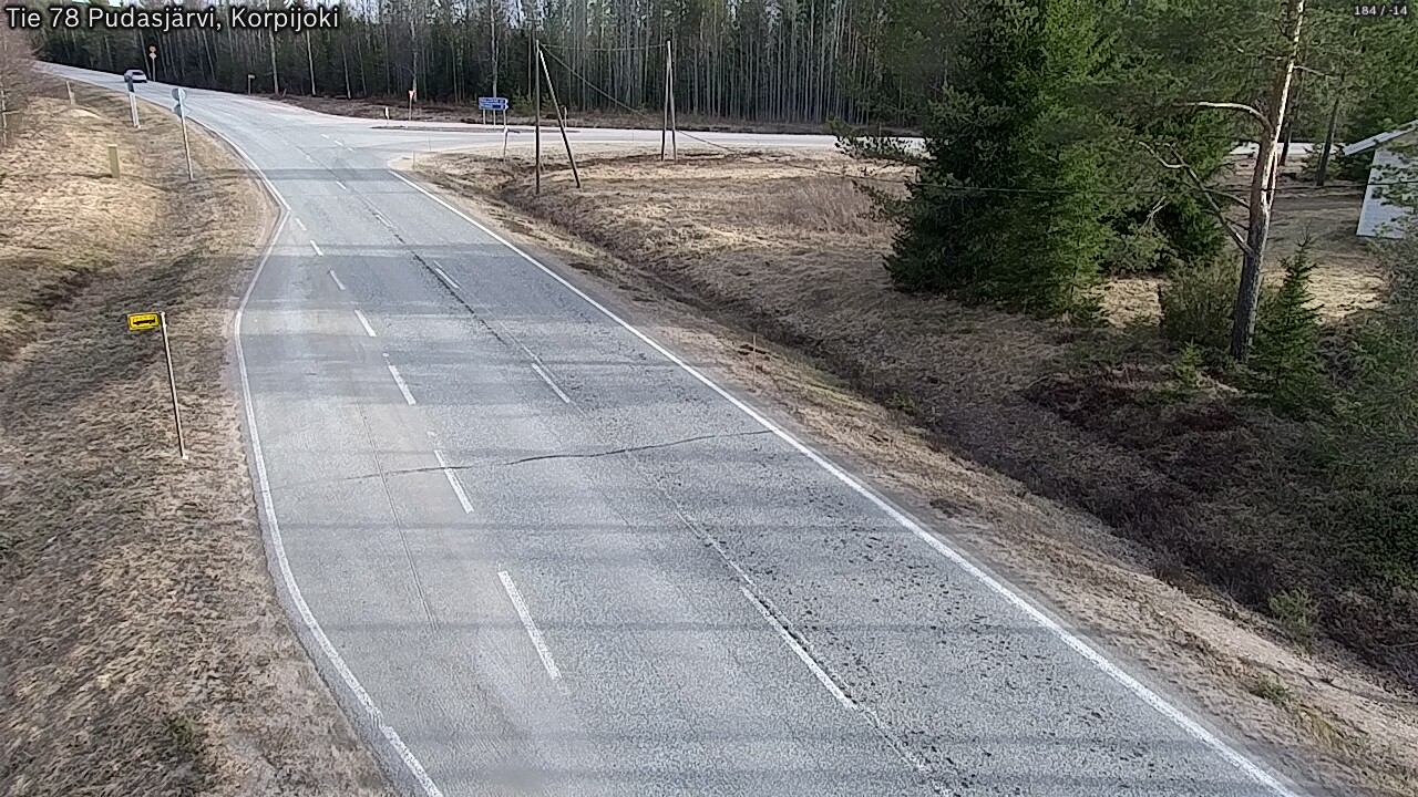 Kelikamerat Kuva Tie 78 Pudasjärvi, Korpijo, Pudasjärvi, Pohjois-Pohjanmaa