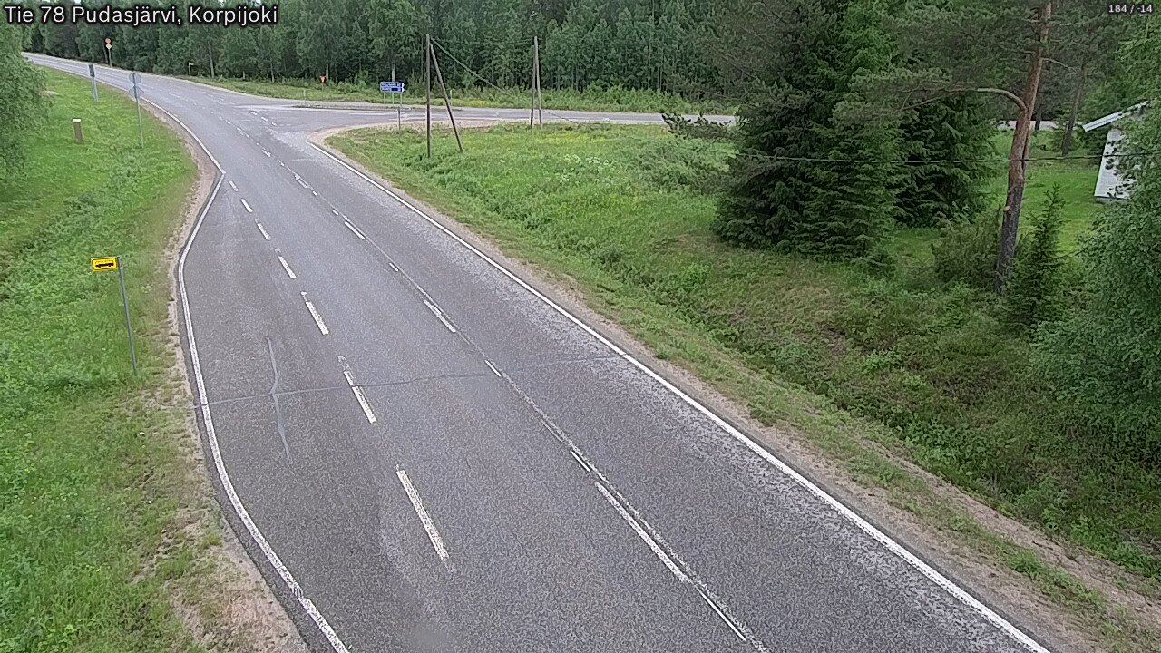 Kelikamerat Kuva Tie 78 Pudasjärvi, Korpijo, Pudasjärvi, Pohjois-Pohjanmaa