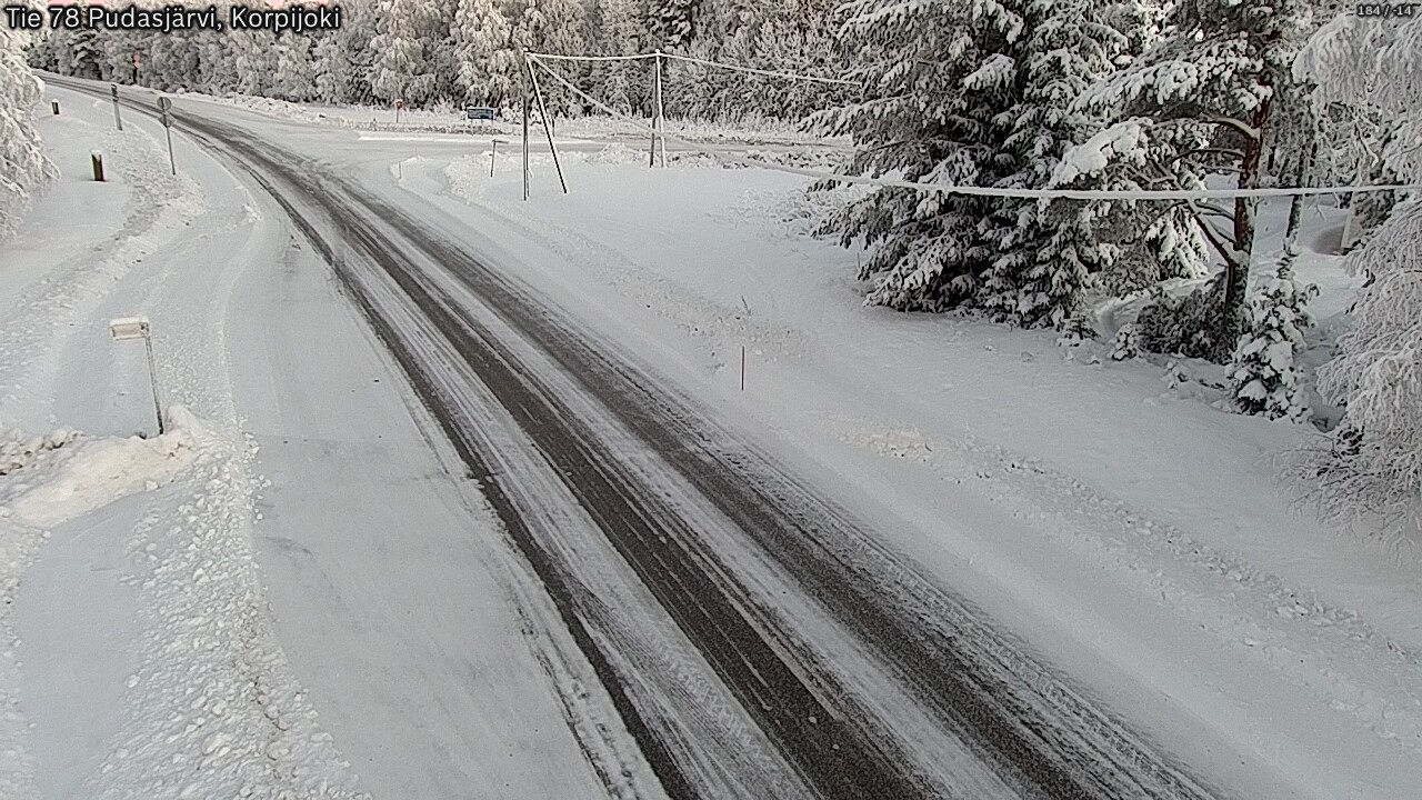 Weather Camera Image Road 78 Pudasjärvi, Korpijoki, Pudasjärvi, Pohjois-Pohjanmaa