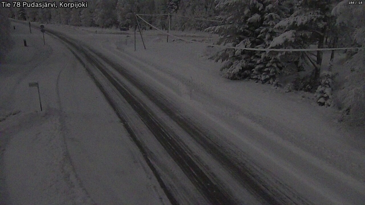 Kelikamerat Kuva Tie 78 Pudasjärvi, Korpijo, Pudasjärvi, Pohjois-Pohjanmaa
