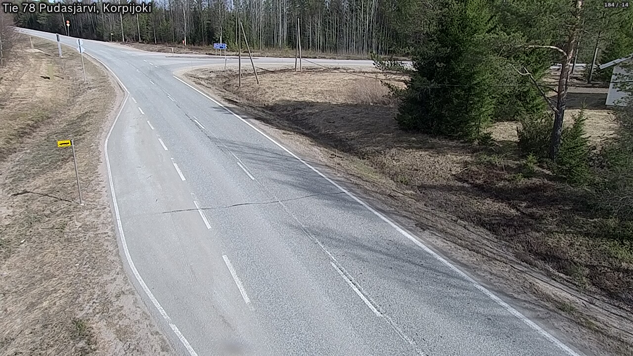 Kelikamerat Kuva Tie 78 Pudasjärvi, Korpijo, Pudasjärvi, Pohjois-Pohjanmaa