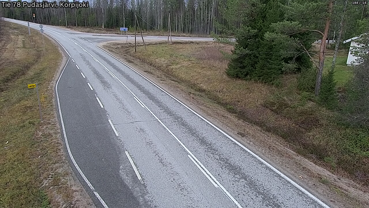 Kelikamerat Kuva Tie 78 Pudasjärvi, Korpijo, Pudasjärvi, Pohjois-Pohjanmaa