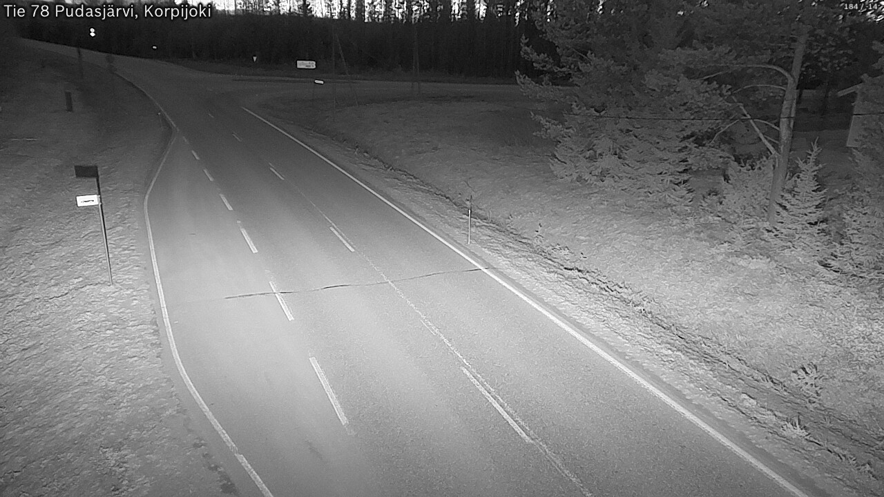 Kelikamerat Kuva Tie 78 Pudasjärvi, Korpijo, Pudasjärvi, Pohjois-Pohjanmaa