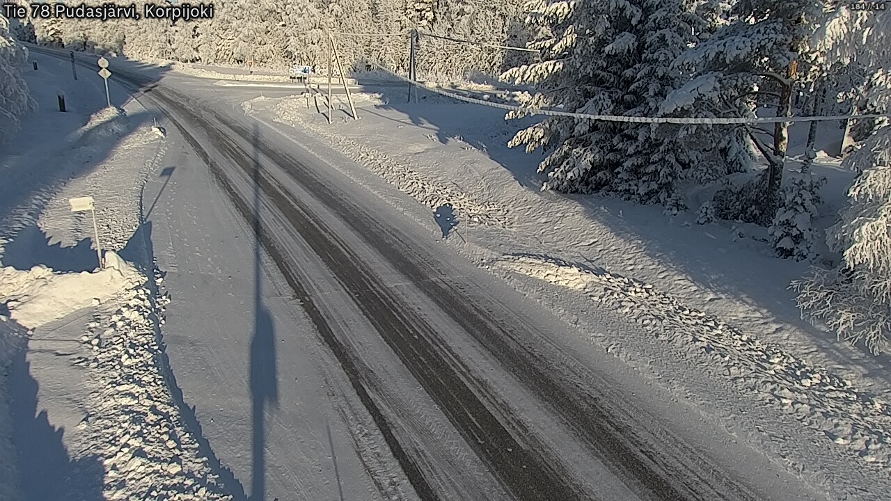 Weather Camera Image Road 78 Pudasjärvi, Korpijoki, Pudasjärvi, Pohjois-Pohjanmaa
