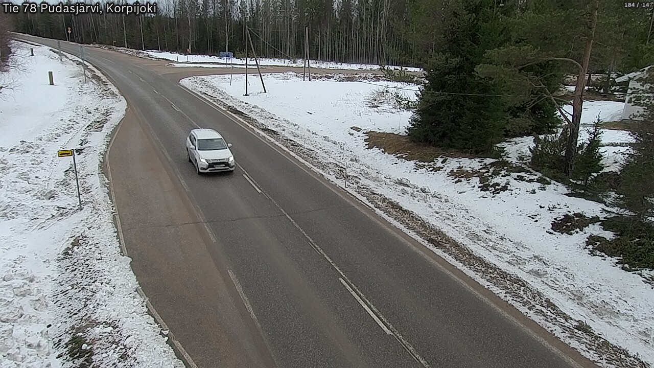 Kelikamerat Kuva Tie 78 Pudasjärvi, Korpijo, Pudasjärvi, Pohjois-Pohjanmaa