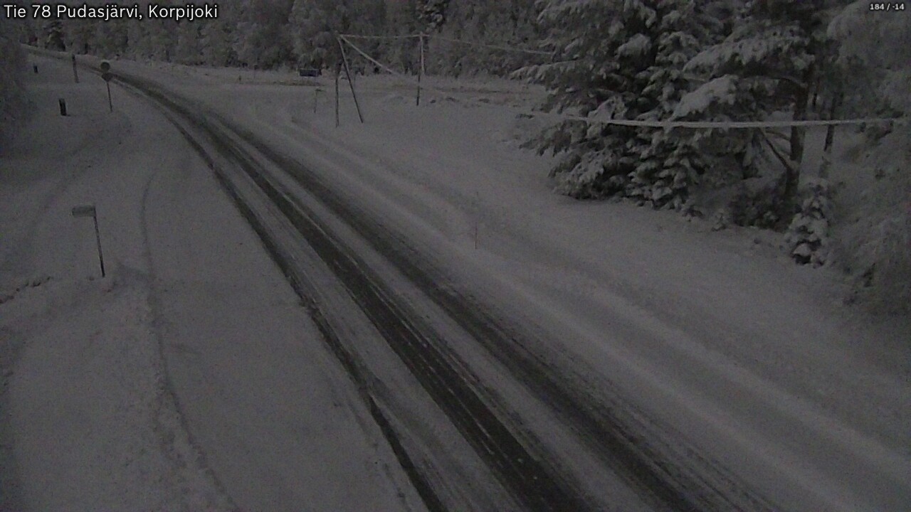 Kelikamerat Kuva Tie 78 Pudasjärvi, Korpijo, Pudasjärvi, Pohjois-Pohjanmaa