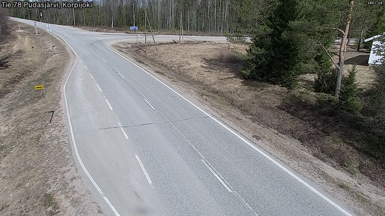 Kelikamerat Kuva Tie 78 Pudasjärvi, Korpijo, Pudasjärvi, Pohjois-Pohjanmaa