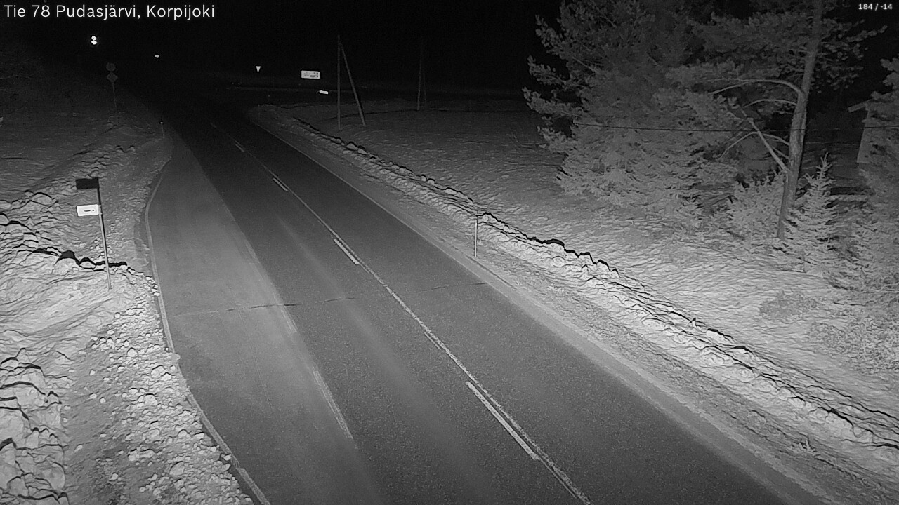 Kelikamerat Kuva Tie 78 Pudasjärvi, Korpijo, Pudasjärvi, Pohjois-Pohjanmaa