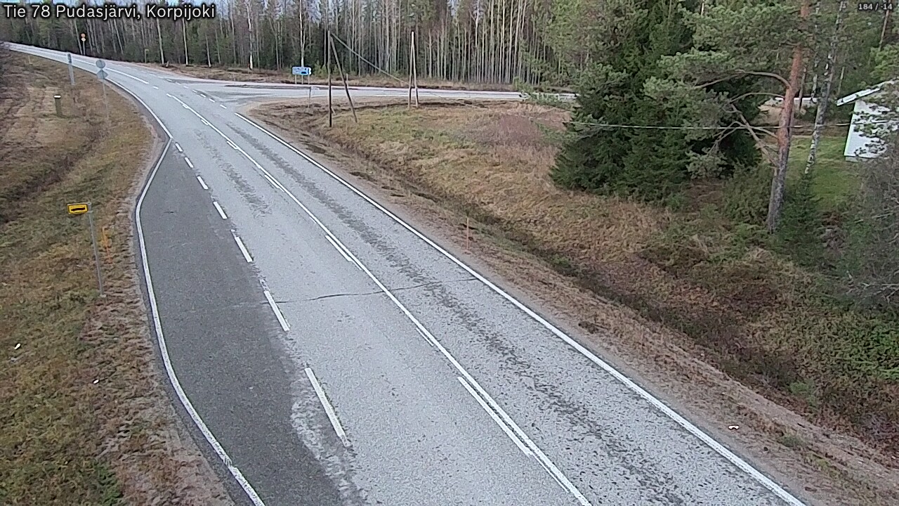 Kelikamerat Kuva Tie 78 Pudasjärvi, Korpijo, Pudasjärvi, Pohjois-Pohjanmaa