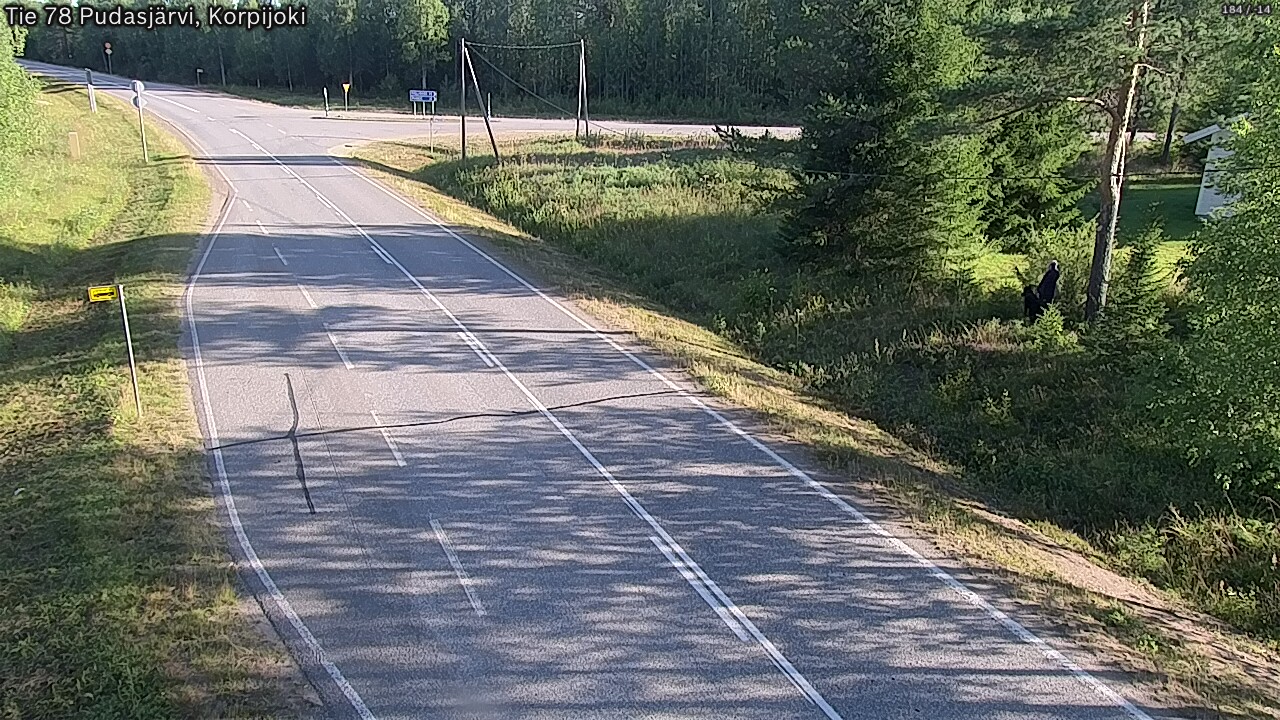 Weather Camera Image Väg 78 Pudasjärvi, Korpijoki, Pudasjärvi, Pohjois-Pohjanmaa