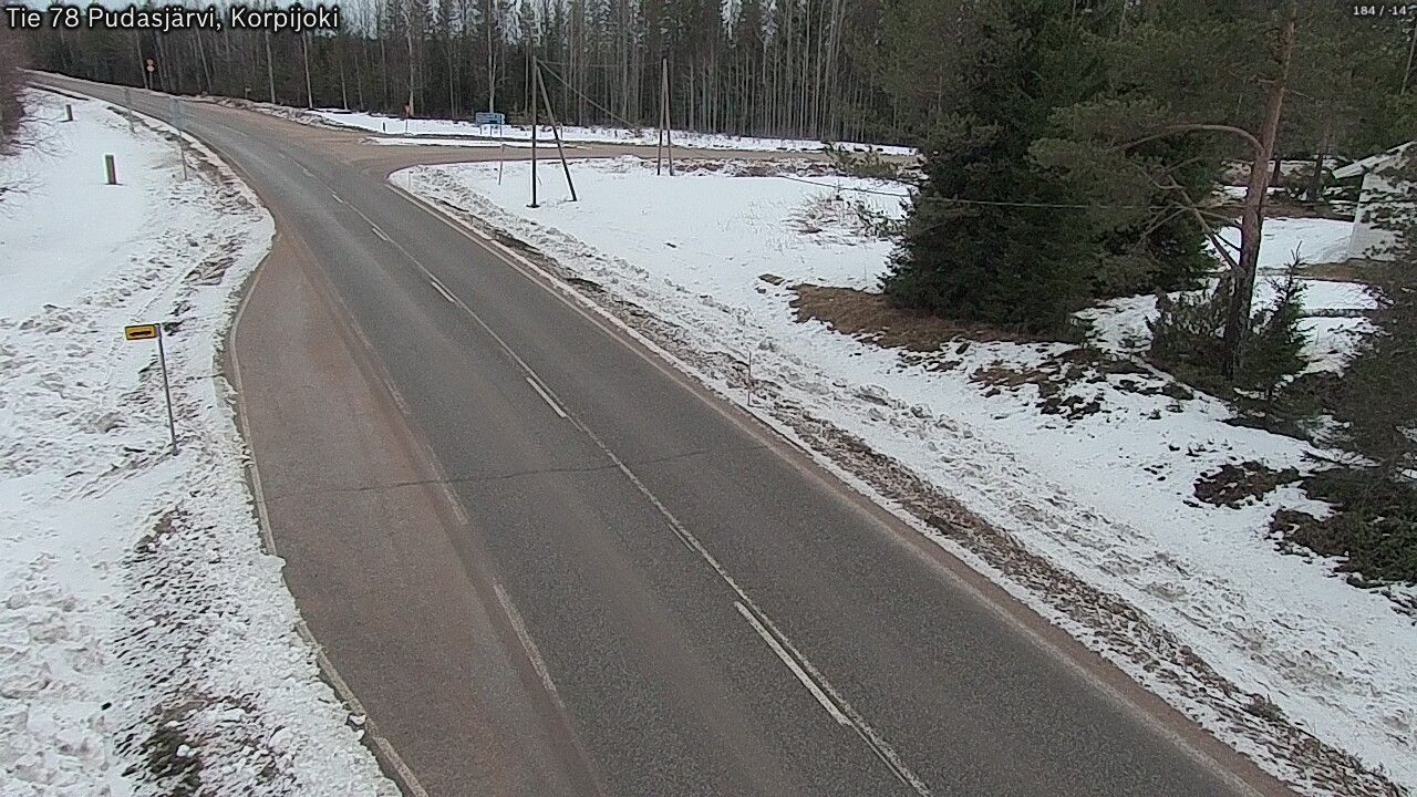 Kelikamerat Kuva Tie 78 Pudasjärvi, Korpijo, Pudasjärvi, Pohjois-Pohjanmaa