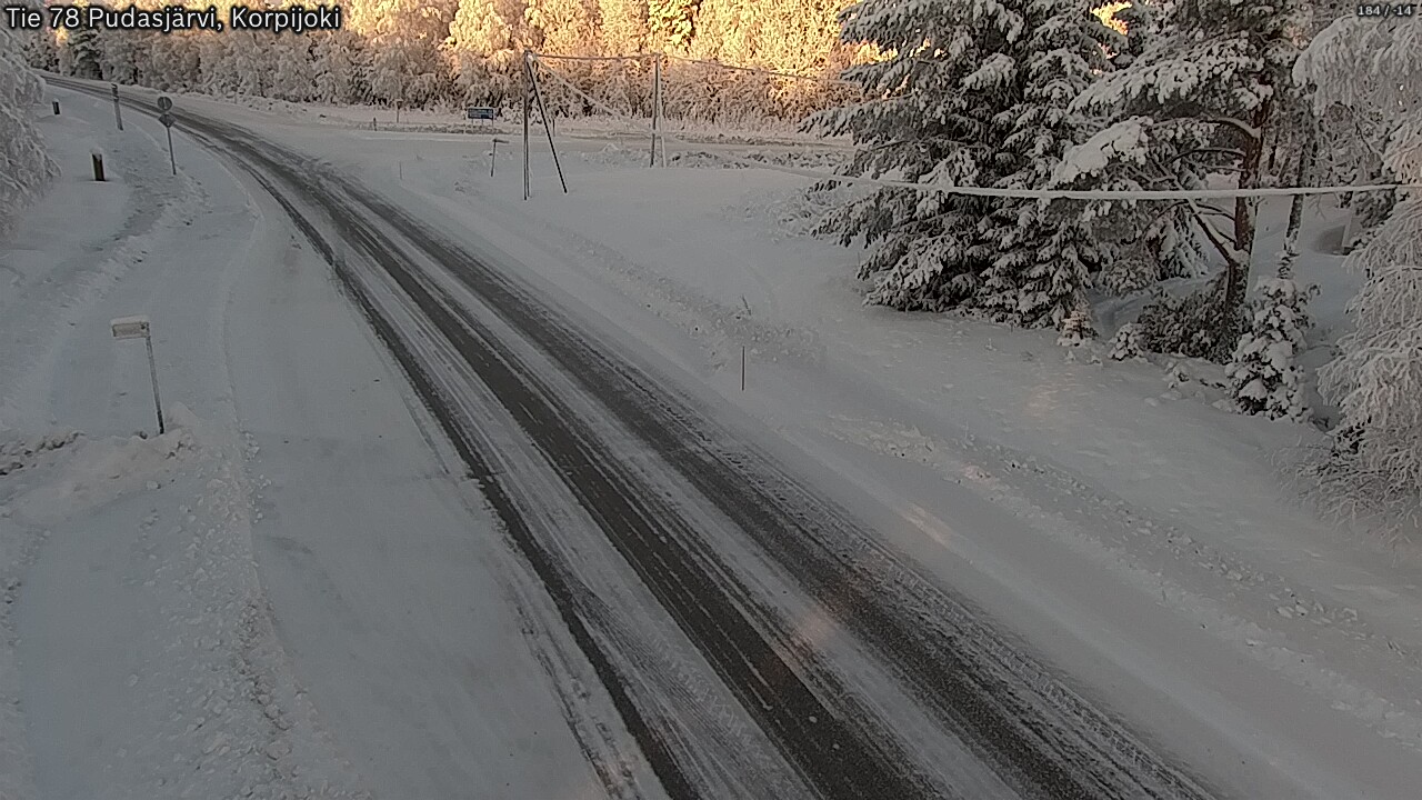 Weather Camera Image Road 78 Pudasjärvi, Korpijoki, Pudasjärvi, Pohjois-Pohjanmaa