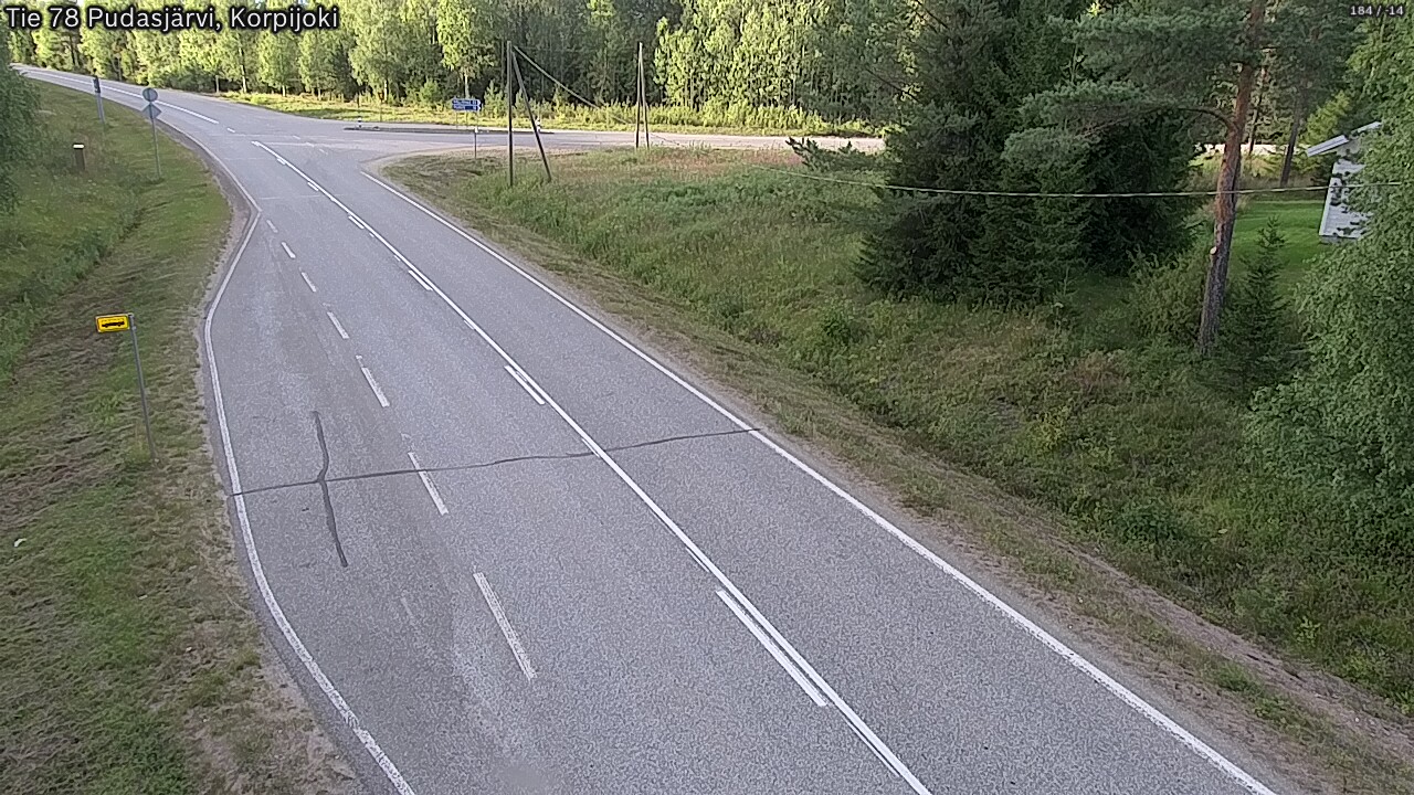 Kelikamerat Kuva Tie 78 Pudasjärvi, Korpijo, Pudasjärvi, Pohjois-Pohjanmaa
