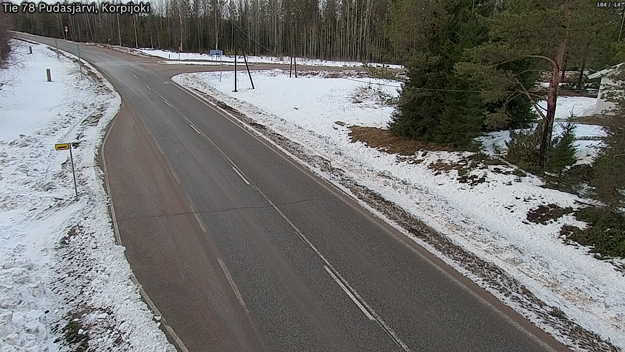 Kelikamerat Kuva Tie 78 Pudasjärvi, Korpijo, Pudasjärvi, Pohjois-Pohjanmaa