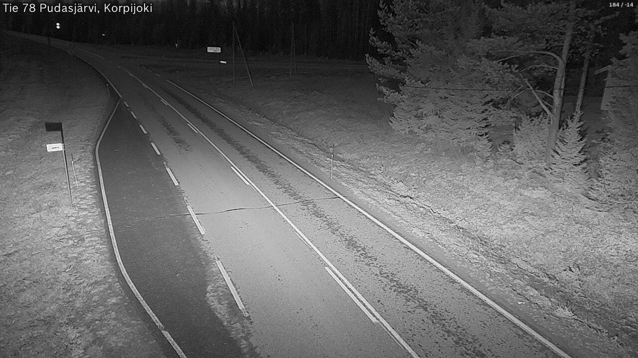 Kelikamerat Kuva Tie 78 Pudasjärvi, Korpijo, Pudasjärvi, Pohjois-Pohjanmaa