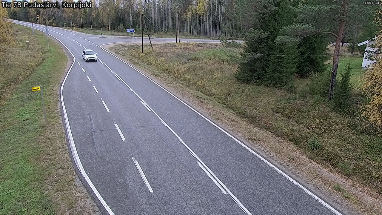 Weather Camera Image Road 78 Pudasjärvi, Korpijoki, Pudasjärvi, Pohjois-Pohjanmaa