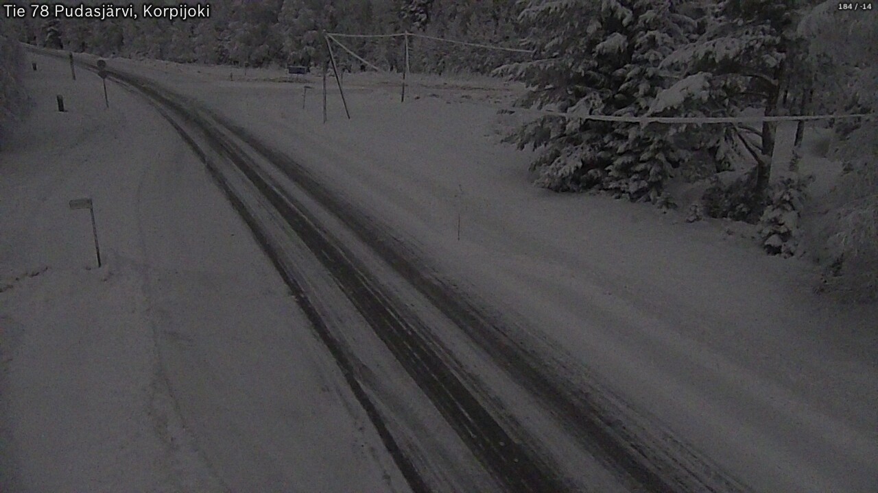 Kelikamerat Kuva Tie 78 Pudasjärvi, Korpijo, Pudasjärvi, Pohjois-Pohjanmaa