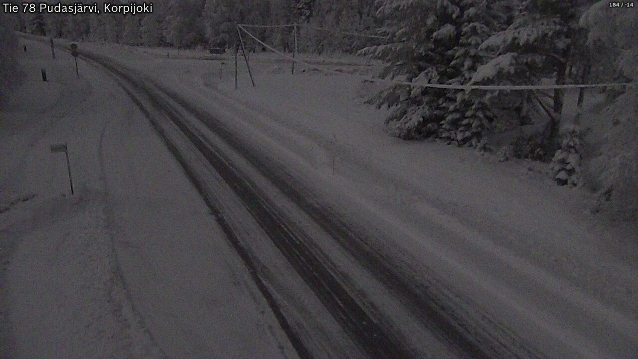 Kelikamerat Kuva Tie 78 Pudasjärvi, Korpijo, Pudasjärvi, Pohjois-Pohjanmaa
