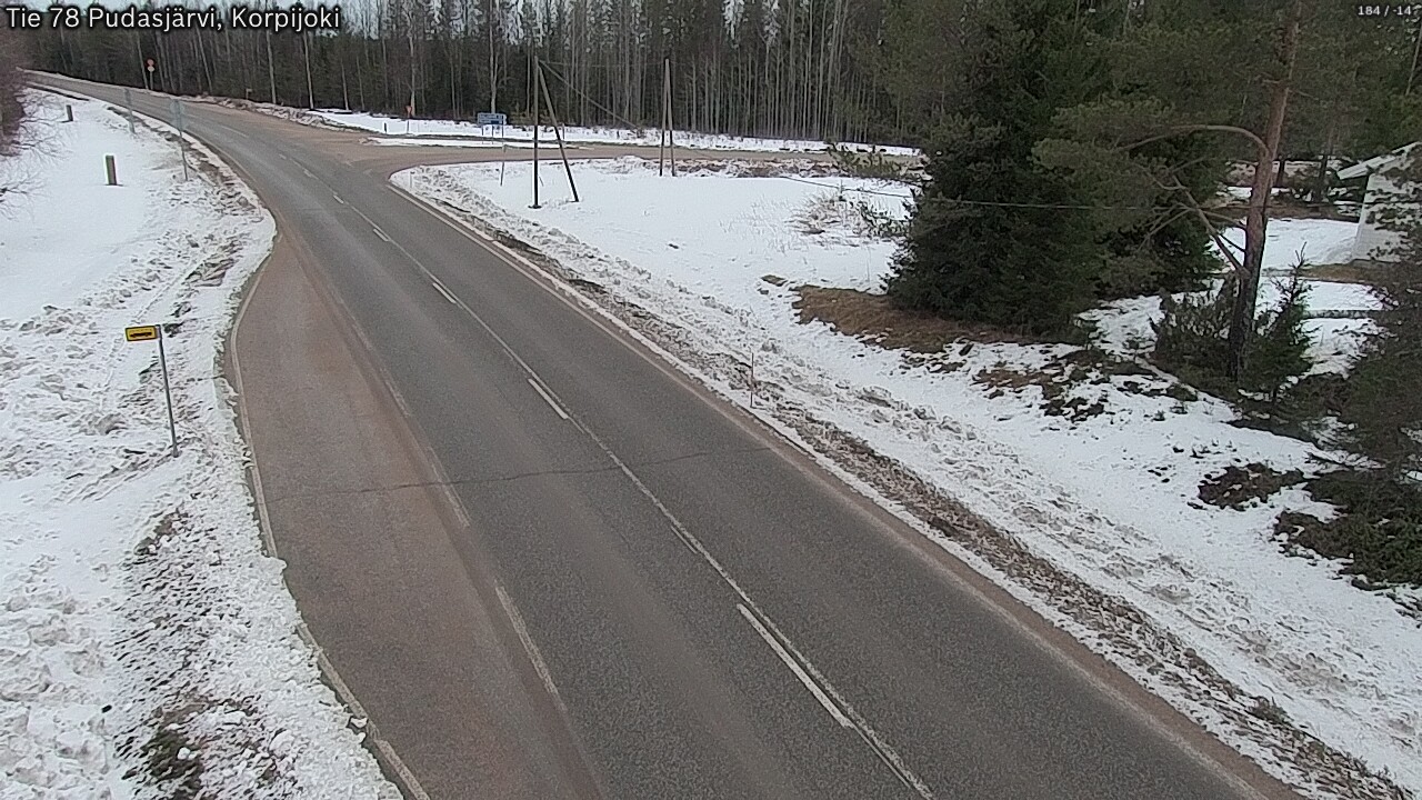 Kelikamerat Kuva Tie 78 Pudasjärvi, Korpijo, Pudasjärvi, Pohjois-Pohjanmaa