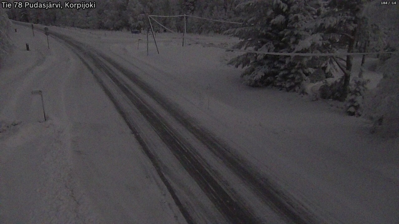 Kelikamerat Kuva Tie 78 Pudasjärvi, Korpijo, Pudasjärvi, Pohjois-Pohjanmaa